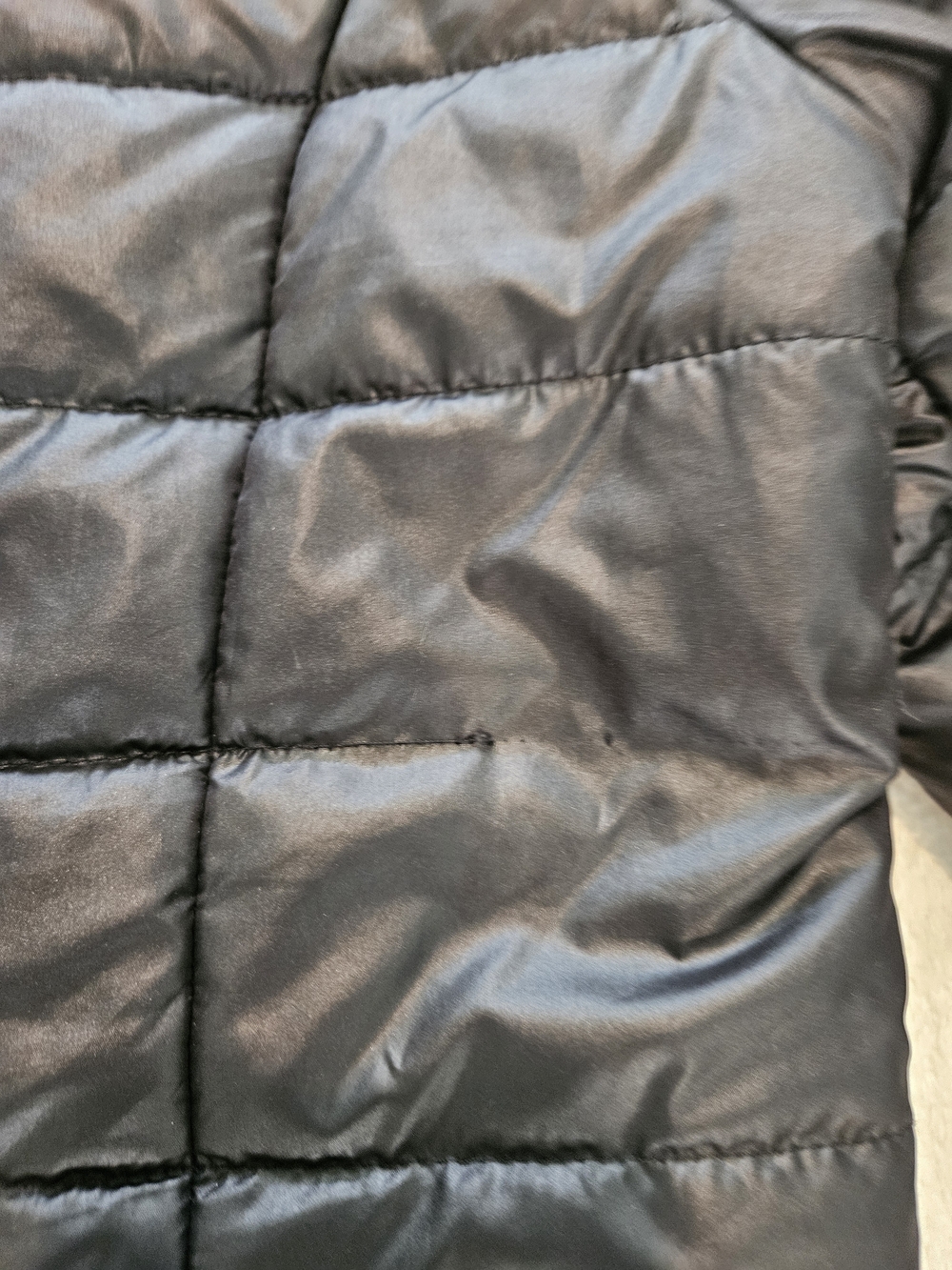 Black Quilted Hooded Puffer Jacket Size S Streetwear Casual Athleisure Spring - Picture 7 of 7